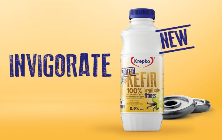 INVIGORATE – Kefir Krepki suhec with 31g of protein, lactose-free and vanilla flavoured