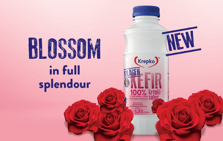 BLOSSOM IN FULL SPLENDOUR – Kefir Krepki Suhec with collagen, vitamin C and rose extract